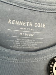 Kenneth Cole Medium Active Tech T-Shirt Sky Blue Stretch NWT