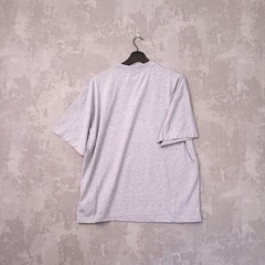 Annie hood Logo T-Shirt Womens S Oversized Grey Crew Neck 100% Cotton Tee