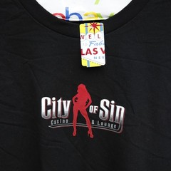 ODM AUTHENTICS CITY OF SIN CASINO & LOUNGE LAS VEGAS T SHIRT NWT 2XL RARE NEW
