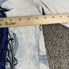 DWNTWN Express Shirt Mens Large White Blue Graphic Ascendance Luster Tattoo Tee