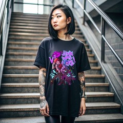 Jinx Arcane T-Shirt Japanese Anime Cartoon Jinx Arcane Graphic T-Shirt 094