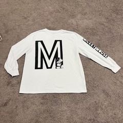 Disney Mickey Mouse Graphic Long Sleeve Crewneck T-Shirt Men’s XL White Tee