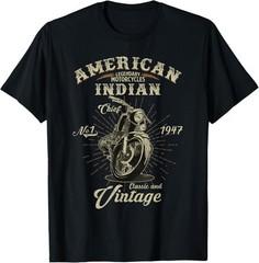 Retro Vintage American Motorcycle Indian For Old Biker T-Shirt
