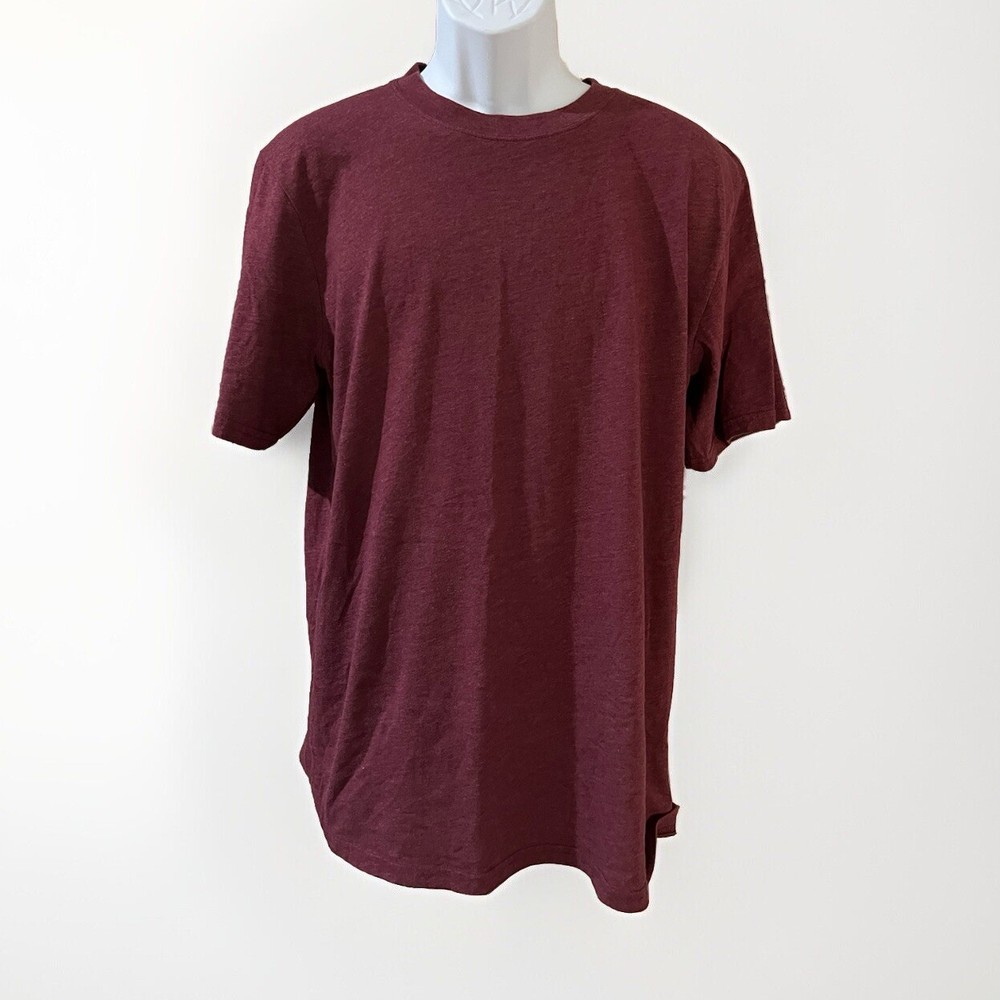 BCG Men’s Maroon Wine T-Shirt Round Neck Classic Shirt XL
