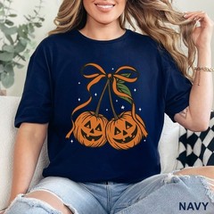 Pumpkin Cherries Autumn Girly Shirt, Halloween Pumpkin Shirt, Fall Theme, 203650
