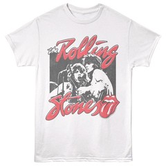 The Rolling Stones T-Shirt Mick Jagger & Keith Richards Licensed White Cotton