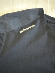 Bulwark Shirt Mens XL Black FR Flame Resistant IQ Henley Long Sleeve Pyro Safe