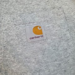 Carhartt Tee Mens XL Loose Fit Short Sleeve Pocket Heather Gray 100% Cotton