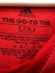 Adidas Go To Tee Shirt Mens Medium Red Short Sleeve Crew Neck Cotton Performance