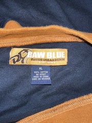 Vintage Raw Blue Shirt Timberland Boots Tried Trusted True Lace Up RARE Y2K XL