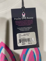 PSYCHO BUNNY MEN’S EVERETT T-SHIRT B6U328S1PC WHITE2 176 NEW