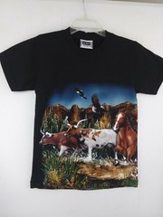 Cattle Drive Cowboys by The Roxx Men’s Adult Small Black Short Sleeve NWOT