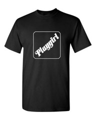 Retro Style T-shirt Novelty Design Groovy 70’s Playgirl White