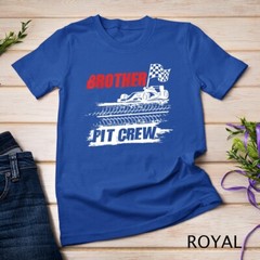 Brother Pit Crew Car Racing Checkered Flag Racer Matching T-Shirt Unisex T-shirt