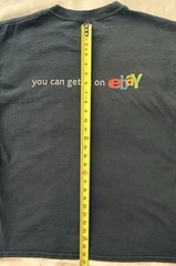 Vintage EBAY DAYDREAM Logo Black Short Sleeve T-Shirt Large Cotton Preshrunk