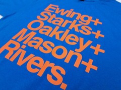 NYK 1994 Retro Names T Shirt, Patrick Ewing, John Starks, Oakley