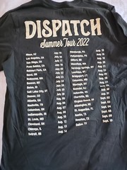 Dispatch Summer Tour 2022 Size Large T-Shirt Deep Green Concert Tour.