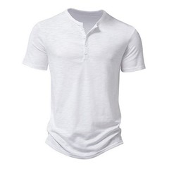Polyester Men 2024 Brand T-Shirts Ultra-Soft Henley Slim Fit Sleeve V Neck T
