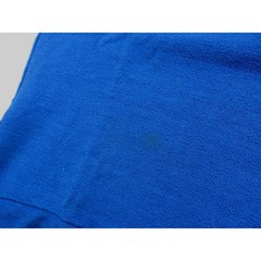 Sears PolyCotton Blank Pocket T-Shirt Blue Yellow Sz S 1970s