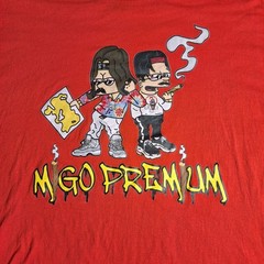 MIGO PREMIUM Red Graphic T-Shirt – Streetwear Cartoon Style Size 2XL Cotton