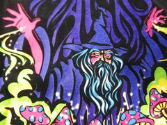 ALAB Magic Wizard Mushroom Psychedelic Men’s Graphic T-Shirt Size Medium