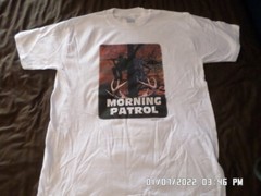 NEW Hunting T-Shirt: Morning Patrol Hunters In Tree Stand LOTS of Colors & Sizes