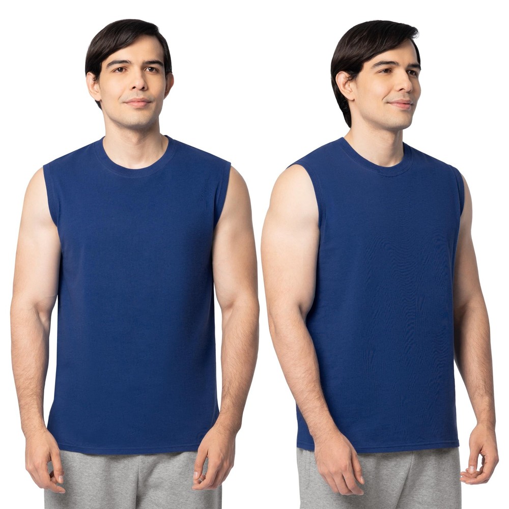 Fruit of the Loom Men’s Eversoft Cotton Sleeveless T Shirts, Breathable & Moi…