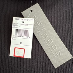 NWT Vintage Methode Plain Black Ribbed Soft T-Shirt Men’s Medium Minimal Basic
