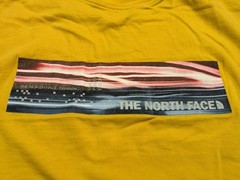 Vintage The North Face Yellow Aurora Borealis Shirt Medium