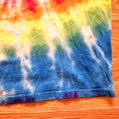 Vintage 80s 90s Spiral Tie-Dye T-Shirt Long Sleeve Size Large Single Stitch