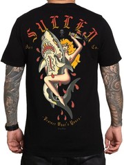 Sullen Men’s Open Water Short Sleeve Premium T-shirt Shark Tattoo Style Tee
