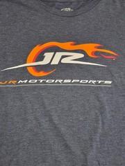 JR Motorsportz Tee Shirt 2XL XXL Poly Cotton Rayon Gray