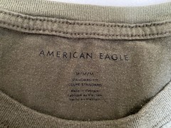 American Eagle Men’s Green Logo Graphic T-Shirt Size M Casual