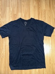 True Classic Premium Quality V Neck T Shirt Mens Blue XL