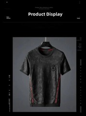 Fashion Camouflage Trend Embroidery Summer Short Sleeve Luxury Men Black T-Shirt