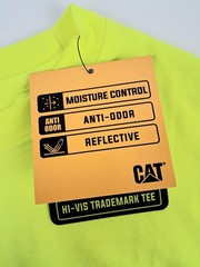 New- 5 Pack Catapiller CAT Trademark Hi-Viz Hi Visibility Tee Shirt Size Medium