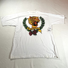 Y2K Avirex Shirt Mens Large White Y2K Tiger Hip Hop Rap Street Wear Tee Vintage