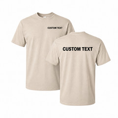 Custom Text T-Shirt Personalized Name Logo Men’s Crew Neck Tee S-5XL LOT