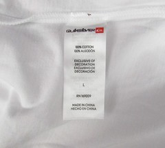 Quiksilver Men’s Large T-Shirt White Cotton Dragon Graphic QS002072Y NWT.