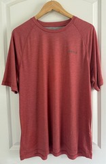 Orvis Men’s DriCast Coral Short-Sleeve Crew T-Shirt UPF 50+ Large EUC