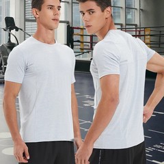 Men Sports T-shirt Fitness Short Sleeve Tee Gym Compression T Shirt Workout Casu
