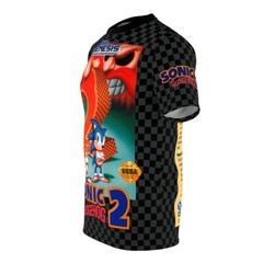 Sonic the Hedgehog 2 1992 Sega Genesis Retro Video Game Box Cover Game T-Shirt
