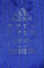 Adidas T Shirt Mens XL Three Stripes Blue Double Sided Polyester Train Climalite