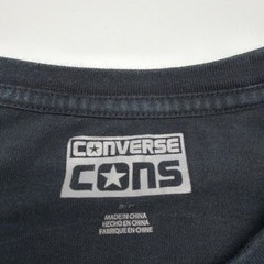 Converse Cons T-shirt Men S Black Solid Pocket Logo .#43855