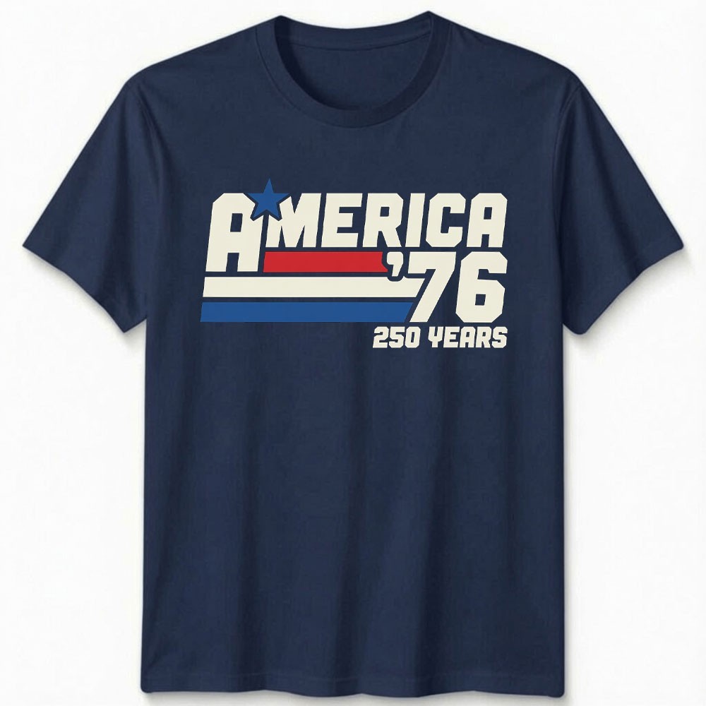 America 76 Shirt 250th Anniversary USA Pride Sporty Patriotic Fourth of July Gif