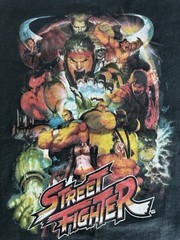 Street Fighter Video Game Graphic Black T Shirt/Size Large/Mens/Brand New