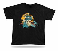 Water Retro Vintage Dragon Art Ocean Mens Tshirt T Birthday gift idea all sizes