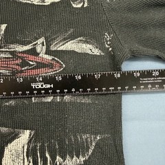 VTG MMA Elite Men Y2K Skull Cross Graphic Long Sleeve Thermal Shirt Size M Black