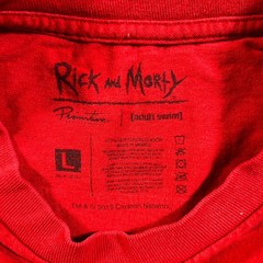 Primitive x Rick & Morty T-Shirt Adult Swim Large Red Hypno Eyes Graphic Casual