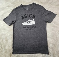 Asics Mens T Shirt “global Sportswear” Graphic Print 1977 Gray (S)